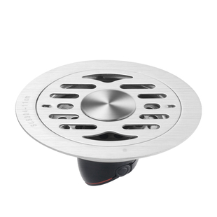 不锈钢圆形地漏盖子防臭洗衣机管卫生间老式塑料下水道改造神枪手