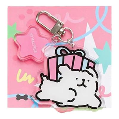 线条小狗钥匙扣挂件背包装饰可爱周边联名玩偶亚克力生日礼物情侣