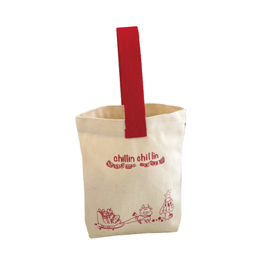 圣诞帆布苹果小礼品袋