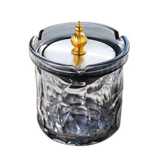 轻奢漏斗烟灰缸带盖防飞灰家用客厅创意个性大气办公室烟缸高级感