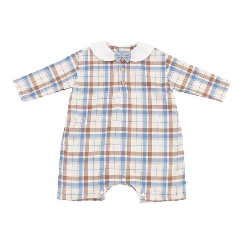 KIDSCLARA韩国男宝宝连体衣百天周岁礼服春秋男婴儿爬服可爱超萌