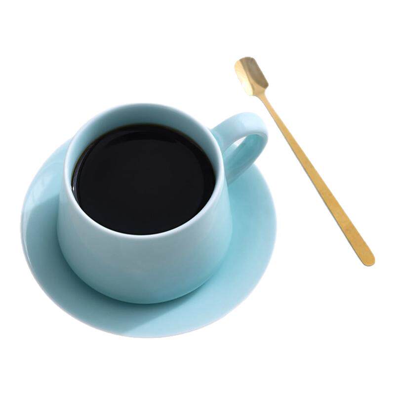 协泽 青瓷纯色咖啡杯办公室个人专用 陶瓷茶咖杯 喝水杯子大容量