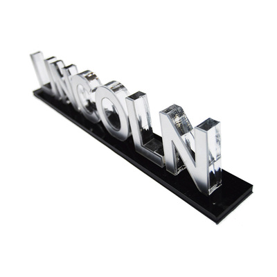 曲度亚克力光泽水晶字LOGO带胶