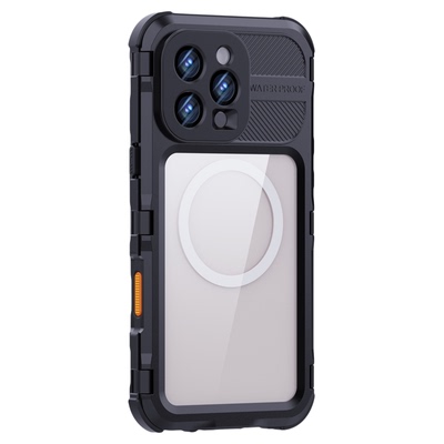 Waterproof Case Cover适用iPhone15ProMax金属磁吸防水手机壳M系列16苹果14户外运动15pro防保护套防摔防尘