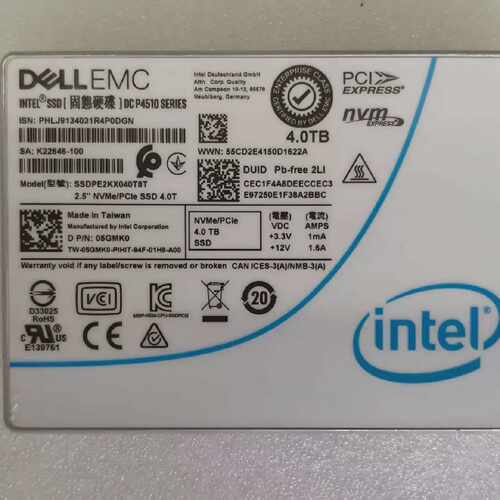 议价DELL/戴尔 P4510 4T U.2 NVME DELL
