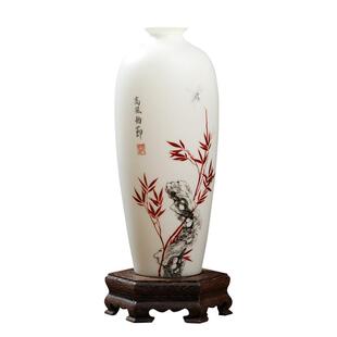 东方泥土 省大师张丽娇老师作品 陶瓷手绘花瓶摆件客厅博古架装饰