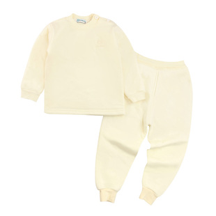 小青龙南极棉儿童纯棉三层加厚保暖内衣套装男女宝宝男童女童夹棉