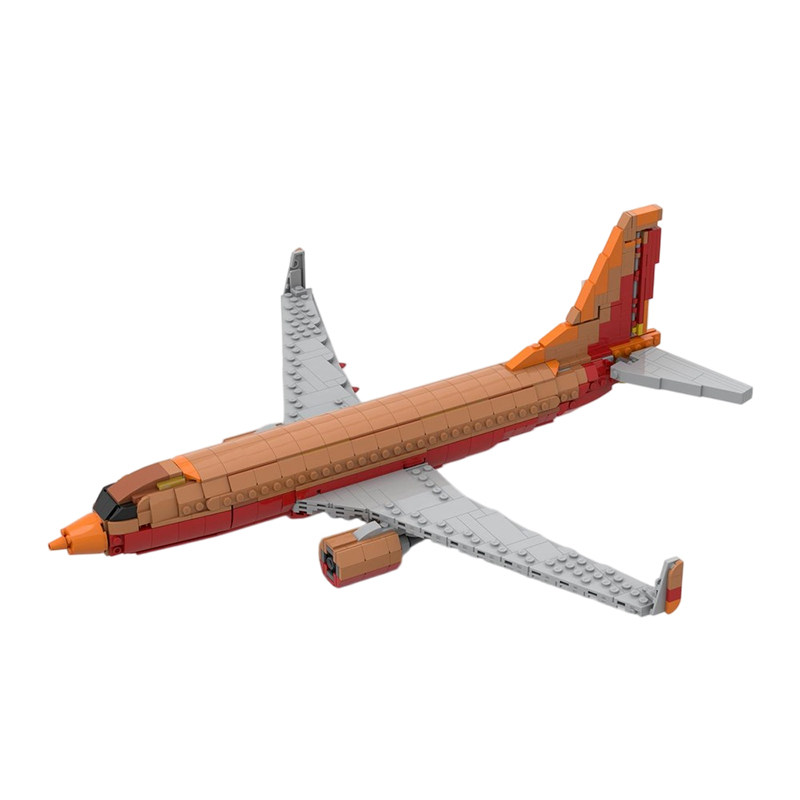 180比例波音737客机积木玩具