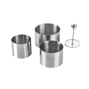 圆形不锈钢模具 酒店冷菜摆盘造型工具凉菜按压定型松糕创意磨具