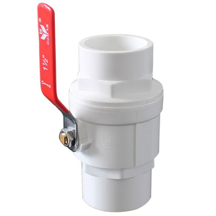 PVC钢柄球阀 20开关阀门32插口钢手柄25给水管配件40带钢把手闸阀