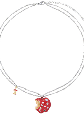 AWE新年穿搭苹果项链秋冬毛衣链