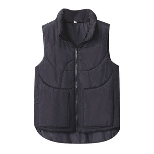 洗水棉马甲女2020秋冬季新款大码宽松棉背心马夹连帽棉衣胖MM外套