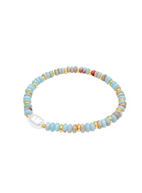 多巴胺彩色天然淡水珍珠手链
