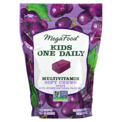 MegaFood儿童每日一片多维生素软咀嚼片成长矿物质吸收补充健康发