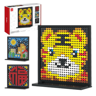 邦宝积木画立体拼图儿童小颗粒拼装拼插玩具桌面摆件家居装饰品