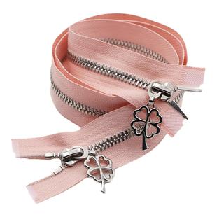 5号双头金属拉链玉米齿冬季长款羽绒服藏青双开外套棉衣拉锁配件