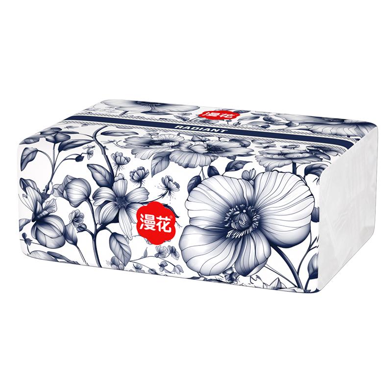 小蛮熊漫花原木纸巾抽纸大包家用实惠装餐巾纸可擦手卫生纸抽纸巾
