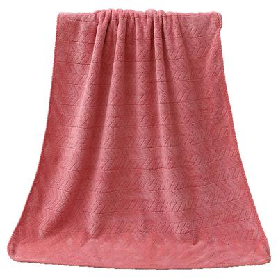 麦穗浴巾珊瑚绒吸水简约成人通用