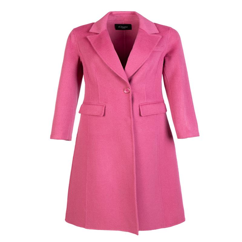CONATUS/珂尼蒂思100%羊毛大衣秋冬新款双面呢子气质粉色外套女