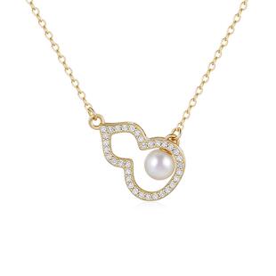 SEULEMENT瑟拉蒙福禄葫芦项链女天然珍珠吊坠高级感925银轻奢礼物