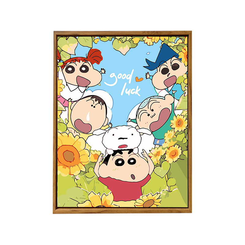 蜡笔小新数字油画DIY儿童卡通
