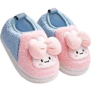 巴拉巴拉宝宝棉拖鞋男童女童室内保暖鞋子秋冬款童鞋儿童包跟棉鞋