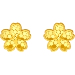 周六福5G黄金耳饰女花间集甜耀小桃花无极金计价足金妇女节礼物