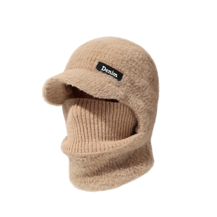 冬季男士针织帽子加绒保暖加厚防寒风户外爸爸爷爷冬天护耳毛线帽