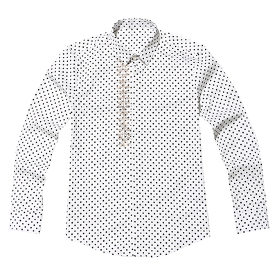 潮牌纯棉修身长袖秋冬季圆点衬衣