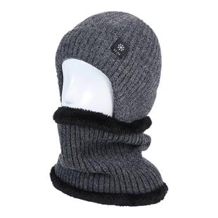 中老年人帽子男秋冬季加绒护耳老人帽爷爷毛线帽爸爸针织帽保暖帽