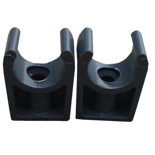 【高品质】管道固定卡箍 深灰色UPVC塑料管夹管卡 DN15/20/25/32