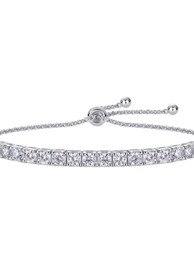 莫桑石手链女925纯银简约时尚