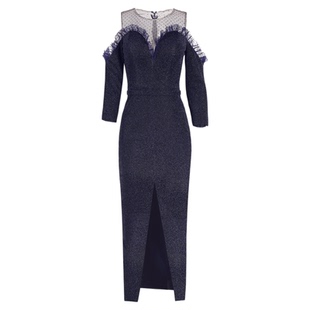 创意狐礼服晚会宴会2025年秋季新款中长款优雅法式修身连衣裙包臀