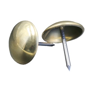 黄铜金色大木门迷你圆头蘑菇鼓皮沙发窗软包装饰画图纯帽小泡钉子