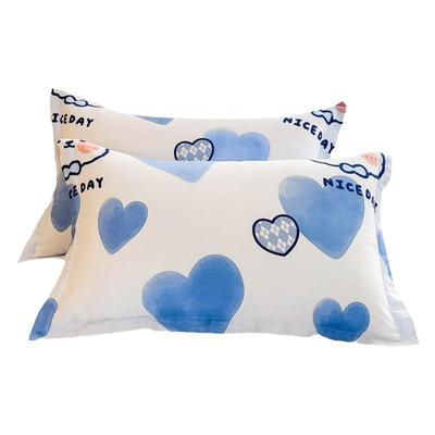 全棉枕套纯棉加厚儿童枕芯套一对