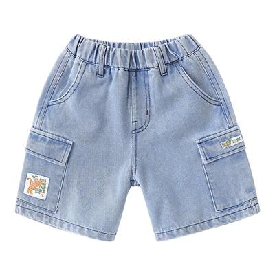 右欧儿童牛仔短裤宽松夏季新款童装男童女童休闲裤薄款裤子五分裤