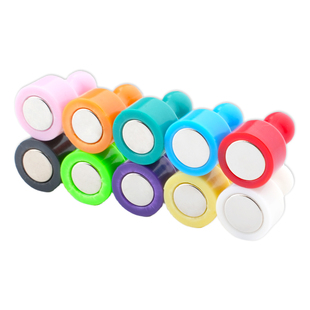 彩色强力磁铁图钉吸铁石黑板磁性磁扣书画磁吸固定器圆形磁钉磁粒