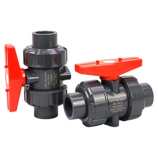 工业级UPVC活接球阀化工级pvc双由令阀门塑料双活接水阀水管开关