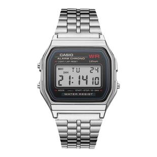 卡西欧小方块电子表休闲复古小金表小银表手表A158/A168海外直邮