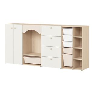 hanssem汉森实木儿童衣柜组合卧室落地宝宝衣橱家用衣服收纳柜子