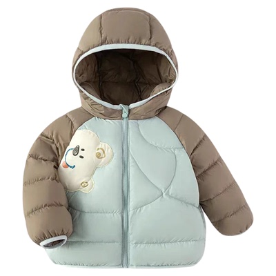 儿童羽绒服保暖外套三防撞色