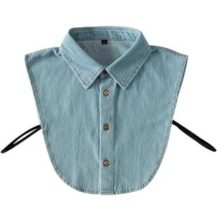 男女通用牛仔假领子毛衣卫衣装饰假衣领