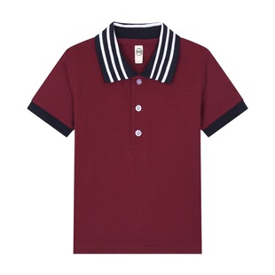 儿童短袖POLO衫男女童演出校服上衣合唱运动会体血衫半袖短袖班服