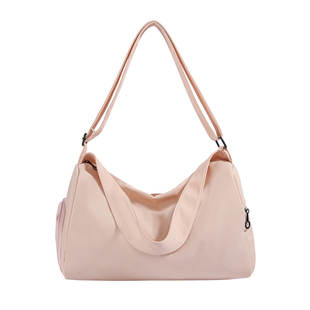 帆布包包女2026新款ins宽肩带斜挎包大容量通勤饺子包简约单肩包