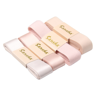 正品法国Sansha三沙芭蕾舞蹈足尖鞋绑带原装配件专用缎带弹力帆布