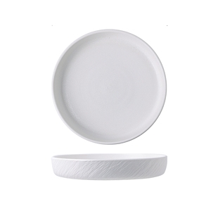 简约石纹餐具陶瓷盘子高级感家用深口盘子汤盘创意直口深盘餐厅盘