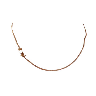 GWE欧美ins小众设计感轻奢18k字母项链女极简性感百搭超细锁骨链