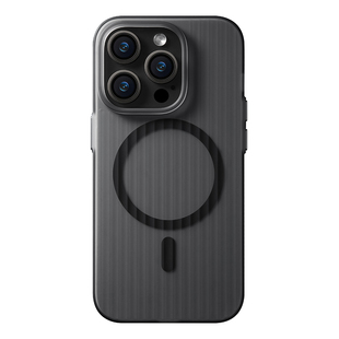 Sanlinba肤感条纹磁吸手机壳适用于苹果iPhone17ProMax磨砂防滑Magsafe保护壳新款16Pro高级感简约全包硬壳