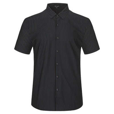 布兰施尖领商务休闲短袖衬衫