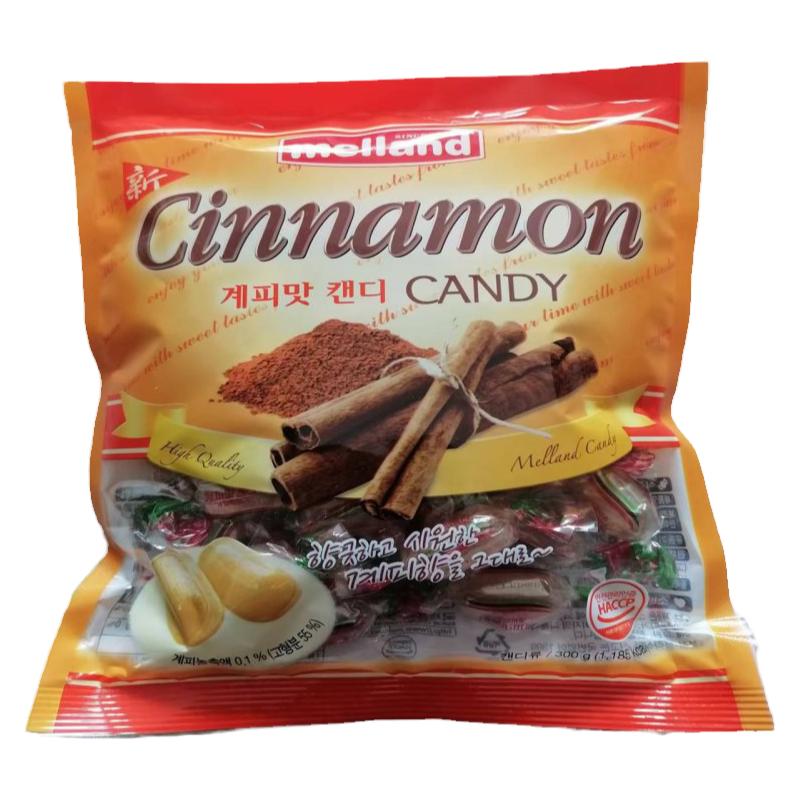 韩国糖国际桂皮糖老式桂子油味袋装硬糖进口零食戒烟期吃糖果250g